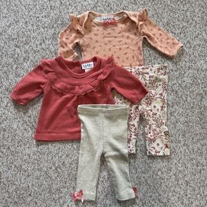 5/$25 Nicole Miller Baby Girl 4-Piece Outfit Bundle